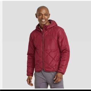 Men’s Lightweight Packable Puffer Winter Hooded  Quilted Jacket All In Motion